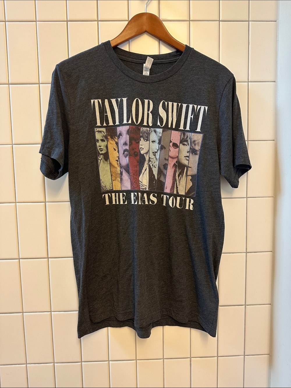 Taylor Swift The Eras Tour Graphic Tee - Charcoal size large NWOT